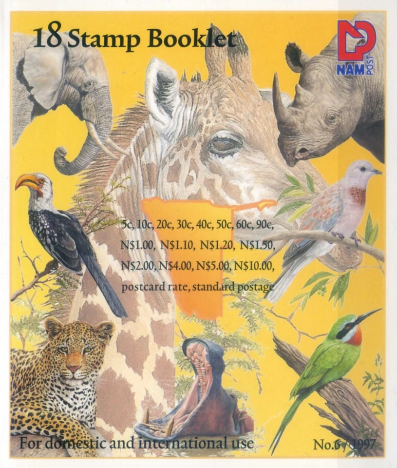 Namibia. Vida silvestre 1998. Folleto. Foto 1 de 1
