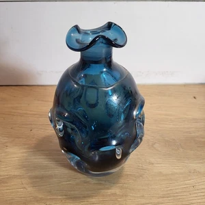 Jarrón Bud Azul Decoración Pesada 7" Alto - Imagen 1 de 6