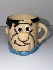 Vintage 1968 Fred Flintstones Vitamins Hanna-Barbera Plastic Cup - Picture 1 of 6