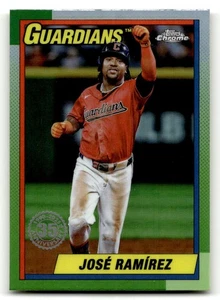 2025 Topps Chrome José Ramírez #90CB-5 1990 Topps Cleveland Guardians - Picture 1 of 2