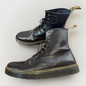 DR. MARTENS ZAVALA COMBAT BOOTS SCHWARZ LEDER GR. M11 W12 Airwave - Bild 1 von 6