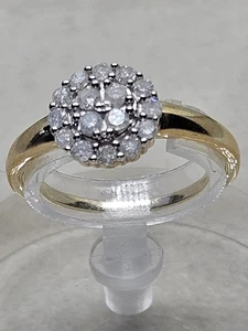 Cluster-Diamantring 9 kt Gold Größe S (2,71 g) - Bild 1 von 13