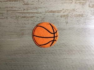 EMBROIDERED BASKETBALL PATCH - new IRON-ON APPLIQUE SPORTS HOOPS BALL - Picture 1 of 2