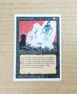 CARD MAGIC MTG - ILLUS. ANIMATE DEAD - RIVISED - ENG - WIZARDS - Image 1 of 2