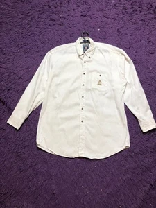 Chaps Ralph Lauren Button Down Shirt Adult L Logo Men WMNS Unisex Luxury Faded - Picture 1 of 13