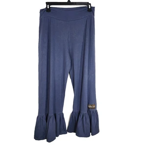 Pantalones de mujer Matilda Jane jardín encantado en el paseo marítimo volantes grandes azules - Imagen 1 de 9