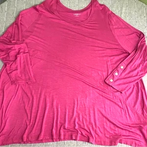 Catherines Women’s Plus 3X 26/28 Tunic Top Pink NWT RUNS LARGE - Picture 1 of 10