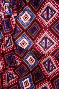 Knit Diamond Liverpool Knit Fabric Ethnic Print Brown By The Yard - Picture 1 of 3