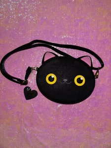 LOUNGEFLY Black Cat Crossbody Purse Cute Faux Leather NEW WITH TAGS - Picture 1 of 6
