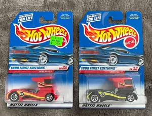 HOT WHEELS "LOT OF 2" 1999 FIRST EDITIONS SEMI-FAST #8 OF 26- COLOR VARIATIONS - Picture 1 of 3