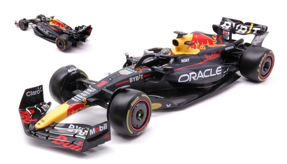 Burago RED BULL RB19 N.1 WINNER ABU DHABI WORLD CHAMPION 2023 M.VERSTAPPEN 1:18 - Immagine 1 di 1