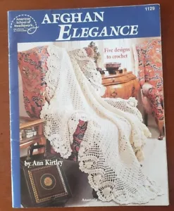 Afghan Elegance, ASN,5 crochet patterns,1992,Ann Kirtley designs. Free shipping! - Picture 1 of 2