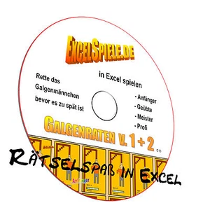 Excelspiel Galgenraten v1 und v2, Excel-Tool zum Rätseln - Bild 1 von 1