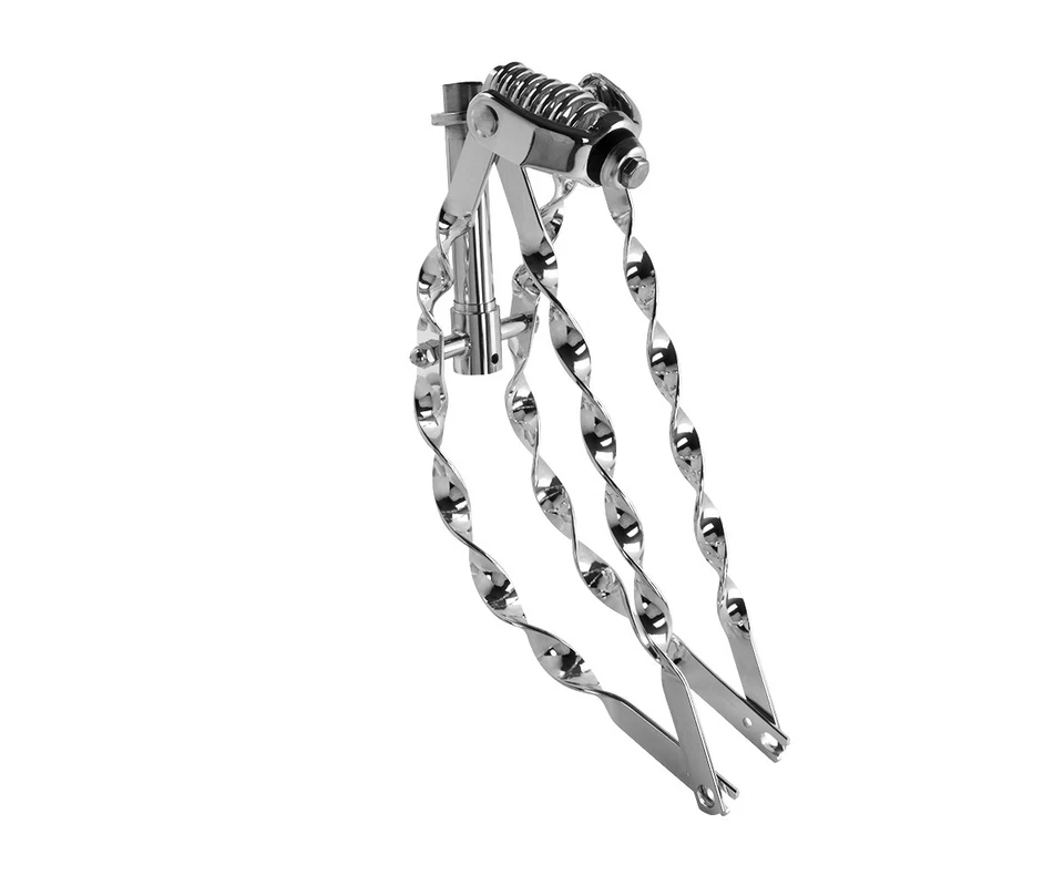 OG LOWRIDER 16" BICYCLE STEEL FLAT TWISTED BENT SPRING FORK 1" CHROME - Image 1 of 1