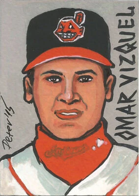 OMAR VIZQUEL CG 2015 1/1 OBRA MAESTRA ORIGINAL ARTE BOCETO TARJETA ARTISTA FIRMADA Foto 1 de 2