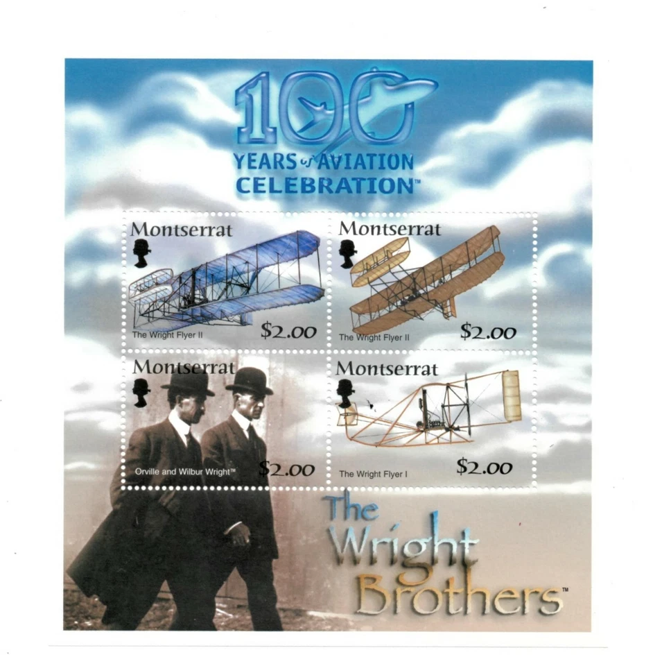 Montserrat - 2003 The Wright Brothers 100 Years of Aviation - Sheet of 4 - MNH - Image 1 of 1