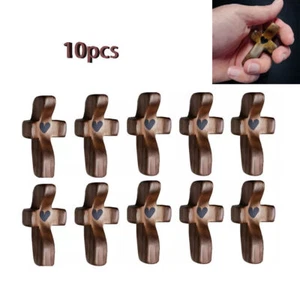 10X Jesús Cruz Mi Corazón Animación Regalo Mano Cruz Madera con Epoxi Él - Imagen 1 de 7