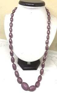 COLLANA ANNI 60 IN VETRO DI MURANO CON PERLE FATTE A MANO E RICOPERTE DI SMALTO - Foto 1 di 9