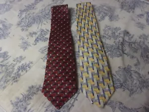 (2) Cravatte fantasia seta marca collezione cocktail - Foto 1 di 7