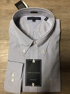 Tommy Hilfiger Long Sleeve Shirt 18 34-35 New Christmas Dad Regular Fit - Picture 1 of 5