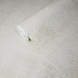 Cream beige off white metallic vintage carpet Textured Moroccan boho Wallpaper - Picture 1 of 12