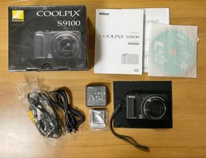 Nikon COOLPIX S9100 12.1MP Digital Camera - Black - From Japan - Picture 1 of 17