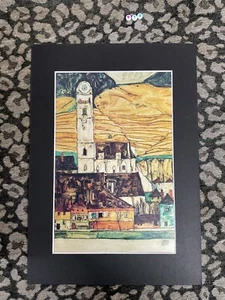 Egon Schiele Vintage ,Expressionist Portrait Mounted Art Print ,Gallery Quality - Picture 1 of 3