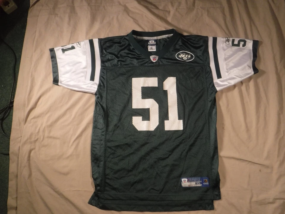 Auténtica camiseta Reebok OnField New York Jets Jonathan Vilma para jóvenes niños XL como nueva  Foto 1 de 1