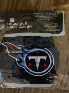 NFL TENNESSEE TITANS Face Cover Mask Reuseable with Filter Pocket by FOCO - Picture 1 of 2