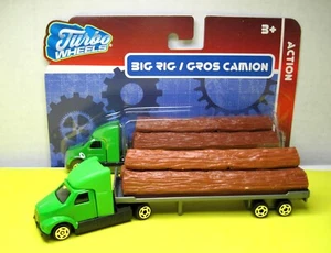 2X HO Gauge 1:87 Scale Big Rig Semi Flat Bed Logging Trucks - Picture 1 of 24