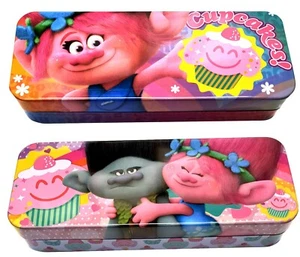 Trolls - Metal Tin Case Pencil Box Storage Set - Picture 1 of 6