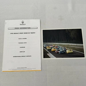 1998 Renault Sport Press Kit Spider ELF Trophy Racing Photos Documents - Picture 1 of 9