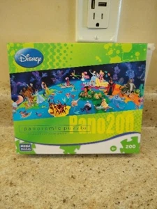 World Of Disney Panoramic Puzzle 200 Pieces HARD TO FIND - New And Sealed - Picture 1 of 6