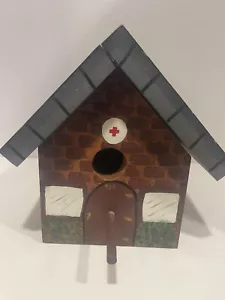 NEW Rustic Wooden BIrd House~Hand Made - Picture 1 of 5