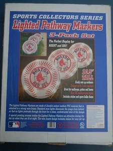 Red Sox Boston Sports Collectors Series 3 Pack Set Lighted Pathway Markers#R - Picture 1 of 5