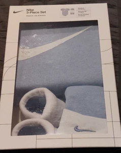NWT Infant Nike 3 pc Set sz Newborn 0-6 month Blue Bodysuit Booties Hat -4985 - Picture 1 of 5