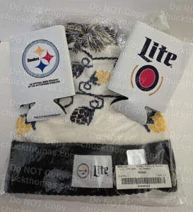 Pittsburgh STEELERS Miller Lite Tossel Hat and Miller Lite™ Socks Both NEW - Picture 1 of 1