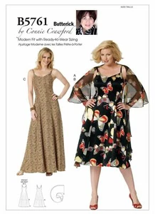 Butterick Sewing Pattern 5761 Misses Xxl - 6Xl Dresses Fit & Flare, Maxi & Wrap - Picture 1 of 10