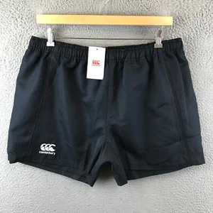 New Canterbury 3XL Rugby Shorts Black Uniform Athletic Elastic Waist - Picture 1 of 10