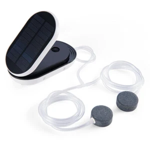 Solar Powered Oxygenator Air Stone Aerator Pond Water Oxygenator Oxygen Pump - Picture 1 of 16