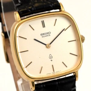 SEIKO Chariot QUARTZ 30mm Square Shape Gold-Filled Case Ref.7820-5050 - Picture 1 of 7