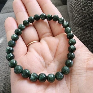 Natural 6mm Seraphinite Stone Bracelet Crystal Beads Stretch - Picture 1 of 3
