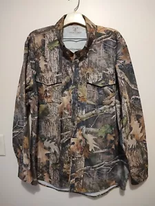 True Timber Camo Men's Large Long Sleeve Button Down Up Shirt Hunting Kanati - Picture 1 of 9