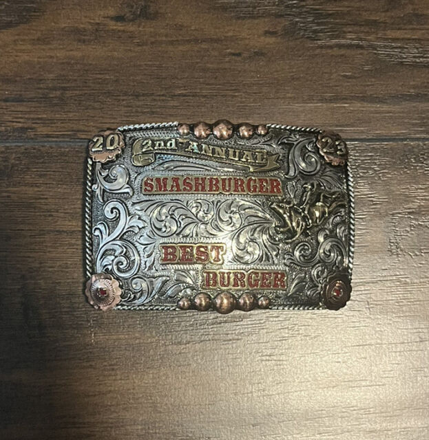 2000 Heartland Rodeo Belt Buckle Flag Racing Montana 