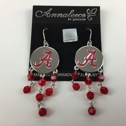 Alabama Crimson Tide Earrings Annaleece by DeVries Fashion Jewelry - Passion Cover