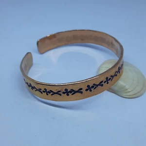 Moroccan Sahara Vintage Hand Tuareg Cuff Men's Brass Bracelet Jewelry Rif Design - Picture 1 of 4