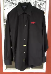 Camisa de vestir Black Land's End grande con logotipo CDW/usada una vez 16 1/2 x 34-35 - Imagen 1 de 1