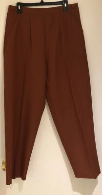 Haband Mujer Marrón Pantalón Bolsillos Cintura Elástica Talla 18  Foto 1 de 4