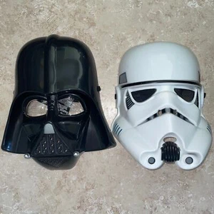 2 CHILD STAR WARS DARTH VADER & STORMTROOPER2  MASK HALLOWEEN COSTUME  - Picture 1 of 2