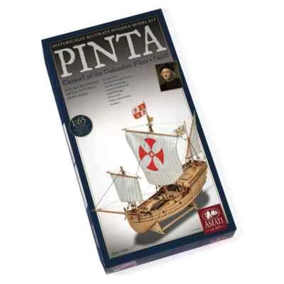 AMATI 1:65 KIT NAVE CARAVELLA PINTA 1492 CARAVEL OF THE COLUMBUS FLEET ART 1410 - Immagine 1 di 3
